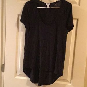 T strap neck tee